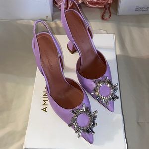 Amina Muaddi begum slingback size 37 unicorn color